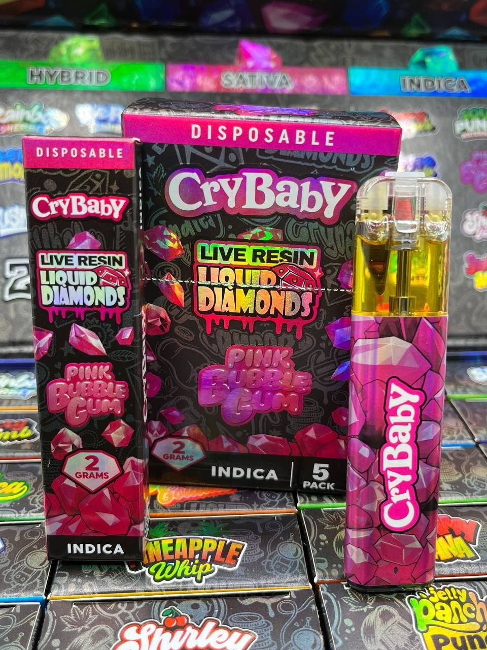 Crybaby Pink Bubble Gum 2g Disposable